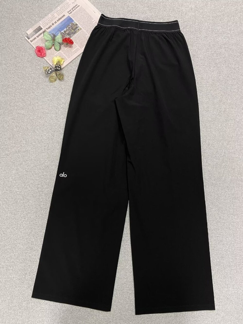 😍ALO Yoga Suit Up Trouser Black(Regular)🏆Wide-Leg Trousers/Lightweight/Chic - Picture 7 of 8
